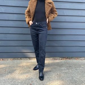 Citizens of humanity charlotte straight leg jeans dark grey/washed black size 28